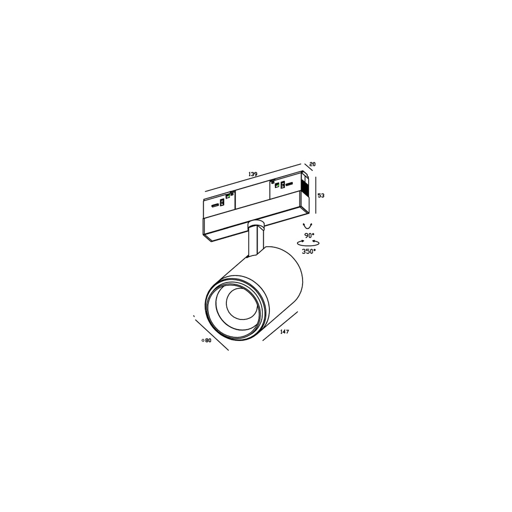 Skarlat RGD2030 25W BK 3000K 6