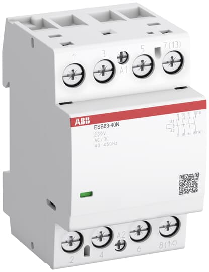 1SAE351111R0640 Контактор ABB ESB63-40N-06 Installation Contactor NO 63А - 4 NO - 0 NC - 230 V - Control Circuit 400 Hz