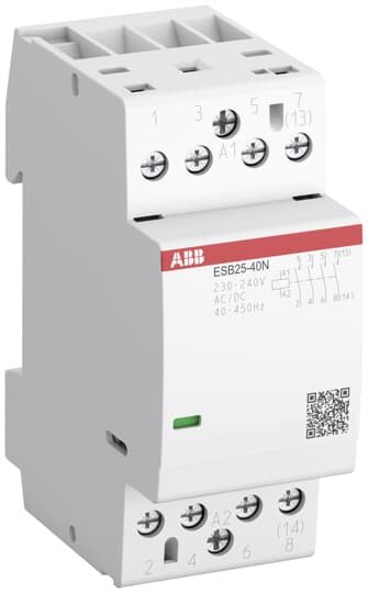 1SAE231111R0104 Контактор ABB ESB25-04N-01 Installation Contactor NC 25А - 0 NO - 4 NC - 24 V - Control Circuit 400 Hz
