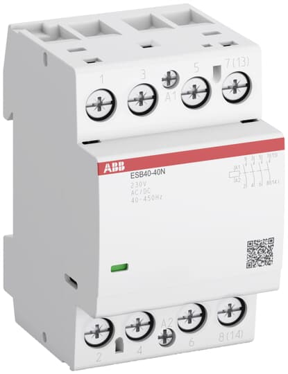1SAE341111R0640 Контактор ABB ESB40-40N-06 Installation Contactor NO 40А - 4 NO - 0 NC - 230 V - Control Circuit 400 Hz