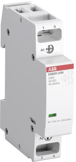 1SBE121111R0620 Контактор ABB ESB20-20N-06, 20А 2НО, 230V АС/DC