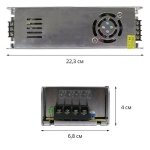 Блок живлення 12В 360Вт 30А STR-360-12 IP20 Slim перфорований 11675