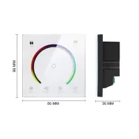 Контролер RGB 12A-Touch white Біла сенсорна панель скло