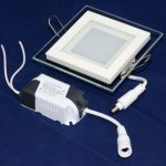Світильник LED скло GL-S6 WW 6Вт квадрат Білий Теплий 3000К 957