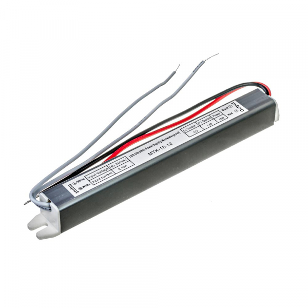 Led блок живлення 12В SLIM MTK-18-12 18Bт 1,5А IP20