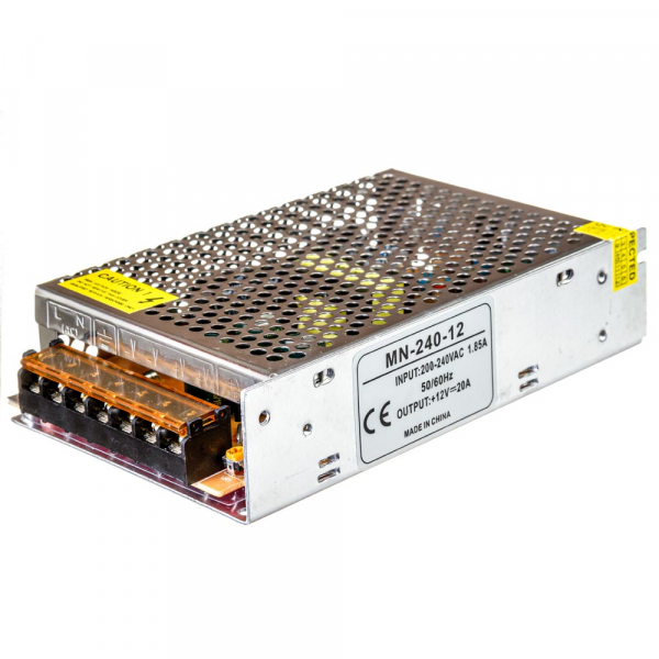 Блок живлення led 12В MN-240-12 20A 240 Bт IP20 перфорований