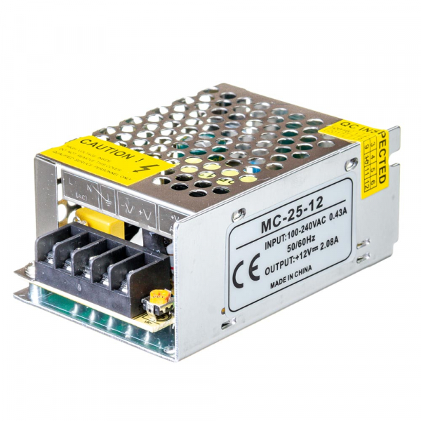 Блок живлення led 12В MN-25-12 2A 24 Bт IP20 перфорований