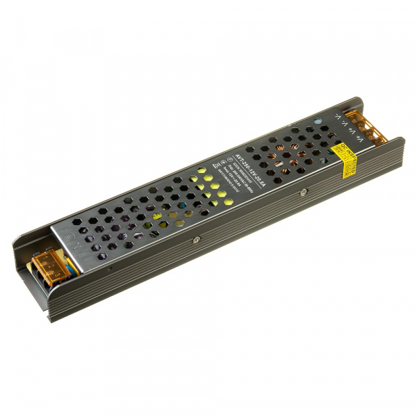 Блок живлення NEW AVT 12В 250Вт 20,8А IP20 Slim перфорований