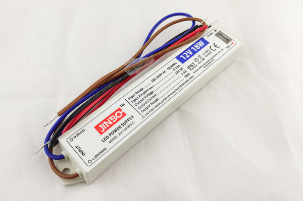 Блок живлення JINBO JLV-12018PA 18Вт 12В IP67 1,5A пластиковий
