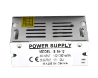 Блок живлення 12В LEDTech S-15-12 1,25А 15Вт перфорований