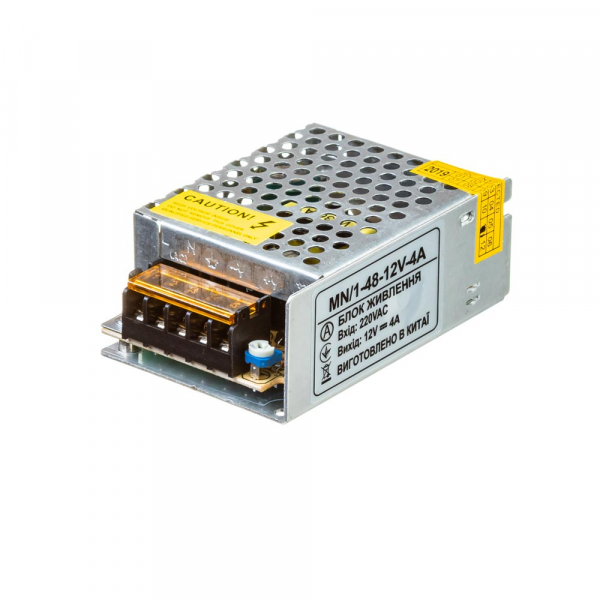 Блок живлення led 12В MN-48-12 4A 48 Bт IP20 перфорований