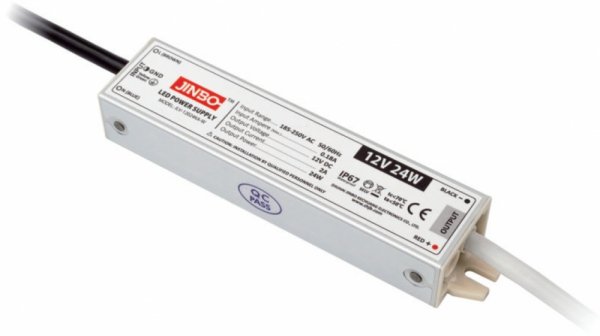 Блок живлення JINBO JLV-12024KA-W 24Вт 12В IP67 2A пластиковий