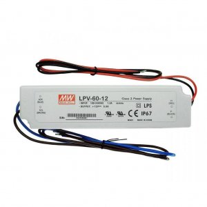 Блок живлення 12В 60Вт 5А IP67 LPV-60-12 пластиковий герметичний