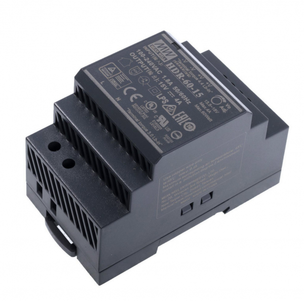 Блок живлення HDR-60-15 60Вт 15В 4A IP20 на DIN-рейку