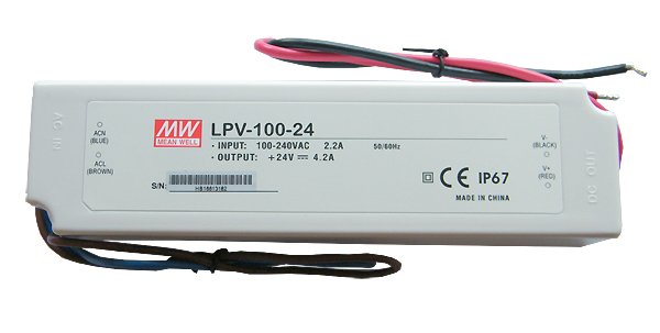 Блок живлення 24В 100Вт 4,2A IP67 LPV-100-24 пластиковий герметичний