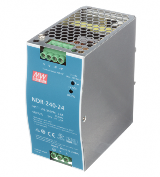 Блок живлення 24В 240Вт 10A IP20 NDR-240-24 на DIN-рейку