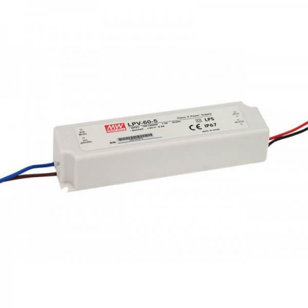 Блок живлення 5В 40Вт 8A IP67 LPV-60-5 пластиковий герметичний