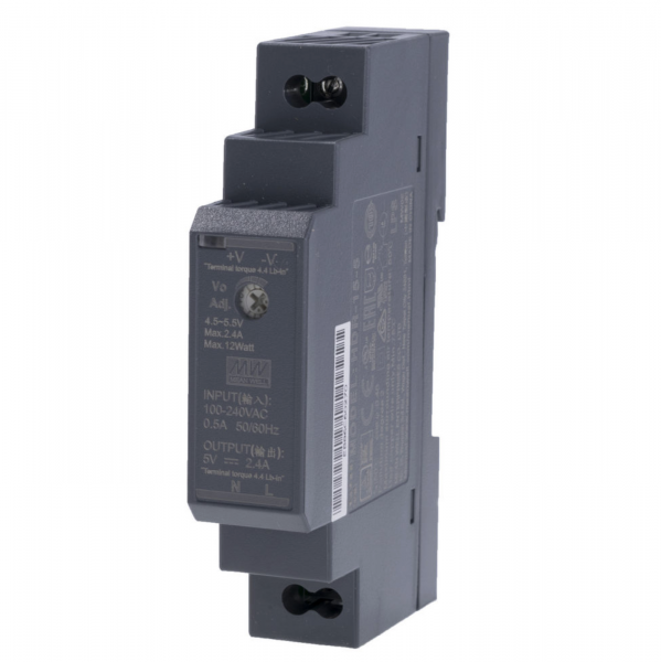 Блок живлення HDR-15-5 12Вт 5В 2,4A IP20 на DIN-рейку