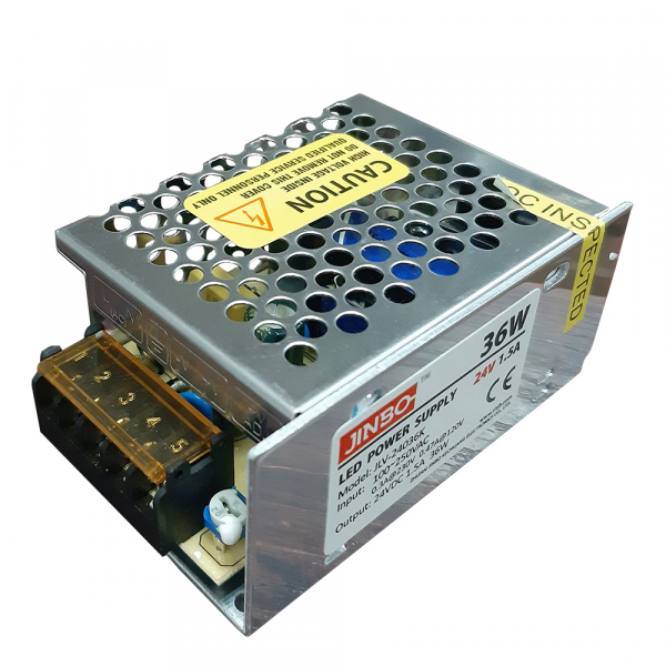 Блок живлення JLV-24036K 24В 36Вт 1,5А IP20 метал