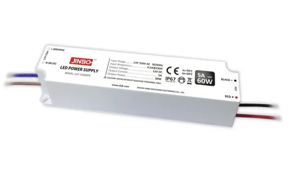 Блок живлення 12В 60Вт JLV-12060PA JINBO IP67 пластик