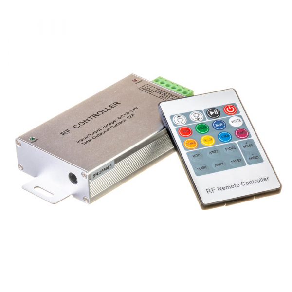 1009306 Контролер RGB 12В радіо RF 20 кнопок 12A 144Вт