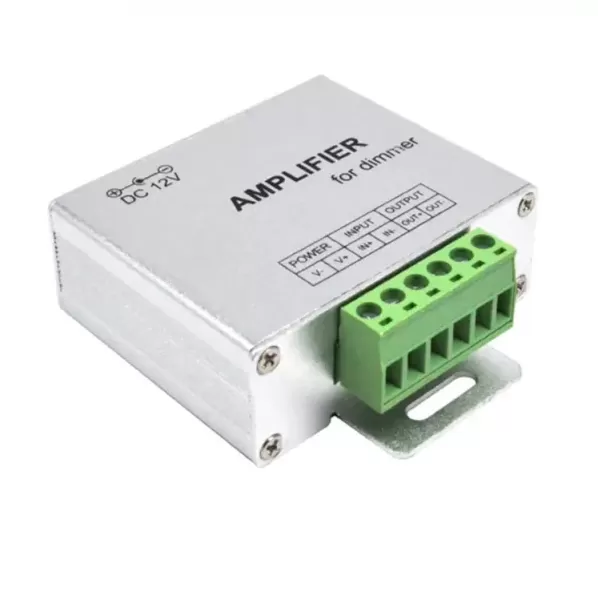 Підсилювач сигналу LED стрічки однокольорової AMP 24А 12-24В