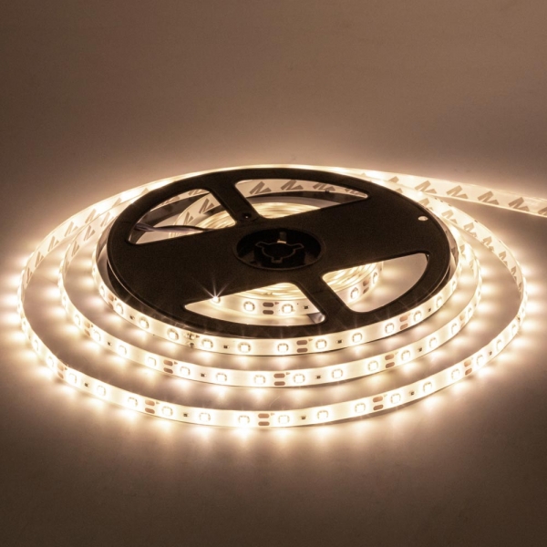LED стрічка 12В MTK-300WW3528-12 4,8Вт 550Лм Білий теплий 3500К IP20 IP20 8мм