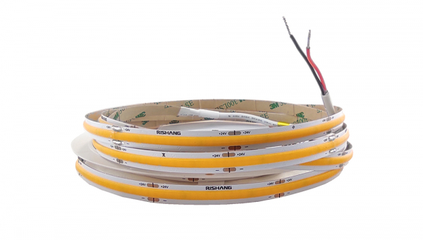 LED стрічка 24В RISHANG RM0801MC-D COB-320-IP20-WW-8-24 10Вт 800Лм Білий Теплий 2400K CRI90 8мм