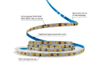 LED стрічка 12В 2835-120 10Вт 1300Лм Білий Теплий 2800-3200K IP20 5мм