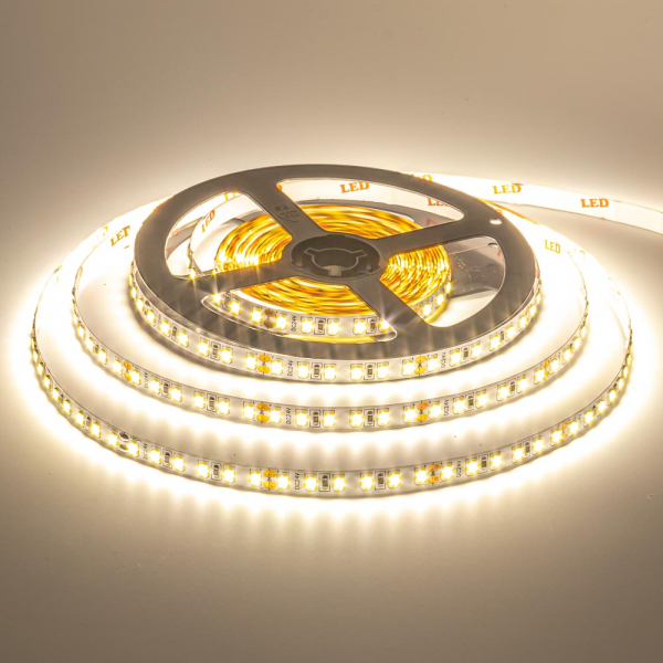 LED стрічка 24В AVT-600WW2835-120-24 9Вт Білий Теплий 3000К IP20 8мм