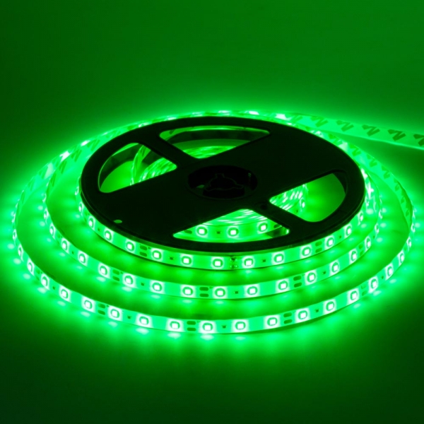 LED стрічка 12В MTK-300GF3528-60-12 4,8Вт Зелений IP65 8мм