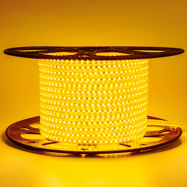 Led стрічка 220В 10-Y AVT-120Y2835-220В-6Вт Жовтий IP65 10х6мм