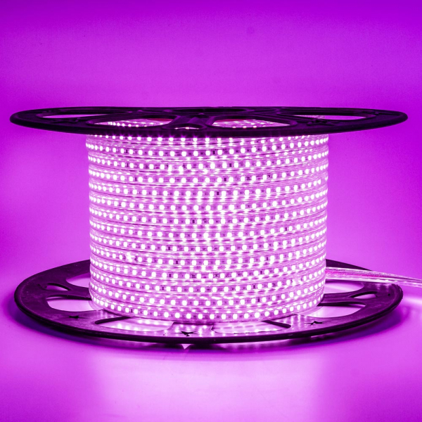 Led стрічка 220В 10-P AVT-120P2835-220В-6Вт Рожевий IP65 10х6мм