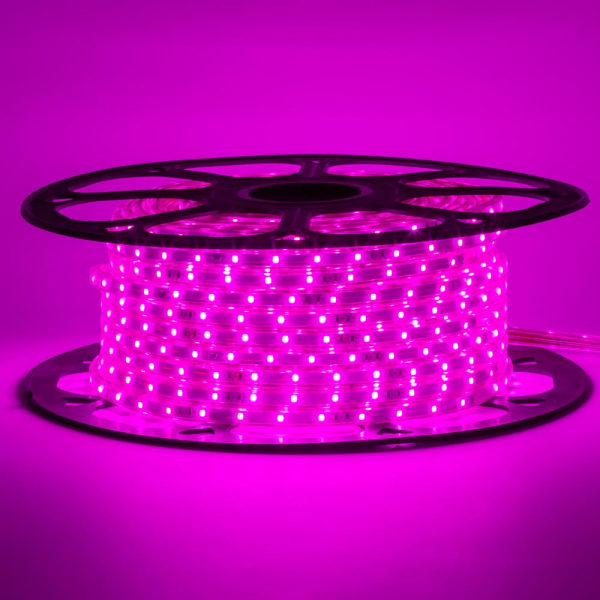 Led стрічка 220В 12-P 48P2835-220В-5Вт миготлива Фіолетовий IP65 10х6мм