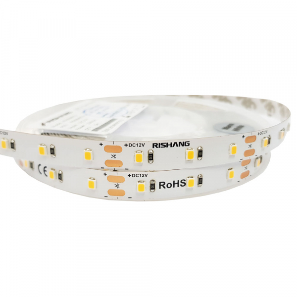 LED стрічка 12В RISHANG RN0060TA-A-WW 60-2835-12В-IP20 12Вт 956Лм Білий Теплий 3000K 10мм