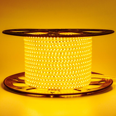 Led стрічка 220В 10-Y AVT-120Y2835-220В-6Вт Жовтий IP65 10х6мм