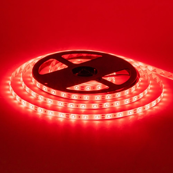 LED стрічка 12В MTK-300R3528-12 №1 SMD2835 60LED 4,8Вт Червоний IP20 8мм