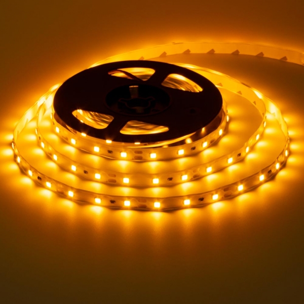 LED стрічка 12В MTK-300Y3528-12 №1 SMD2835 60LED 4,8Вт Жовтий IP20 8мм