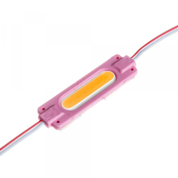 095/7 LED модуль МТК-COB-1Led-P-2Вт Рожевий овальний 70мм