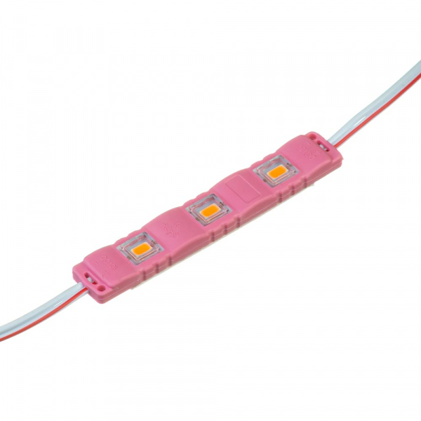 092/7 LED модуль MTK-5730-3Led-P-1Вт Plastic Рожевий 75мм
