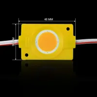 LED модуль BRT COB 2.4Вт круглий PINK 12В IP65 Жовтий
