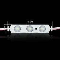 LED модуль BRT XG19 LM-12-1.5-5630-7515 3 led W 1,5Вт 6500К, 12В IP65 Білий Холодний з лінзою полусфера
