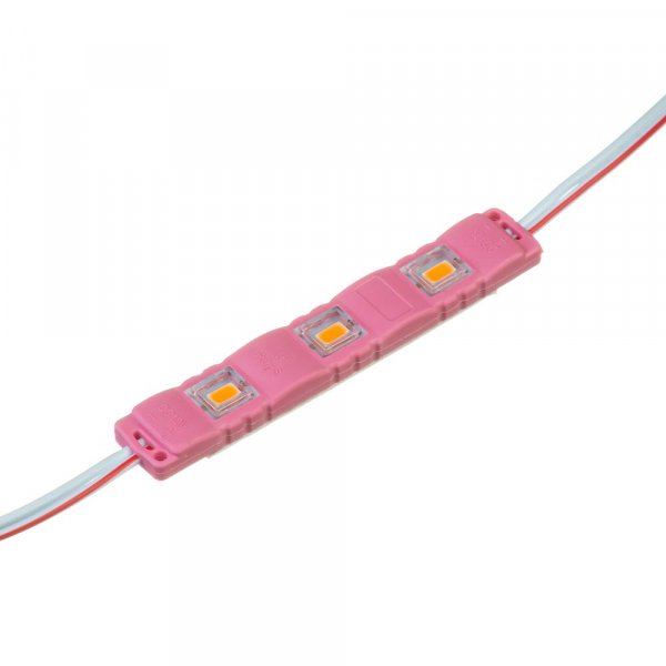 092/7 LED модуль MTK-5730-3Led-P-1Вт Plastic Рожевий 75мм
