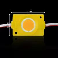 LED модуль BRT COB 2.4Вт круглий PINK 12В IP65 Жовтий