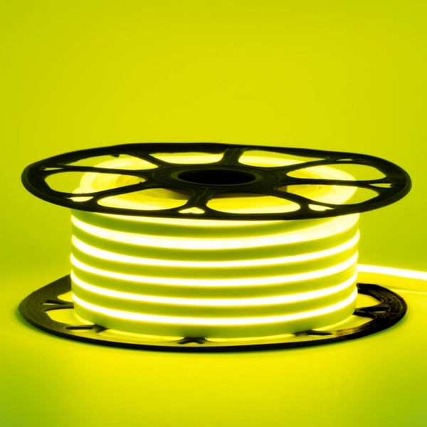 Led неон 12В Лимонний 6х12 AVT SMD2835 120 6Вт IP65 силікон