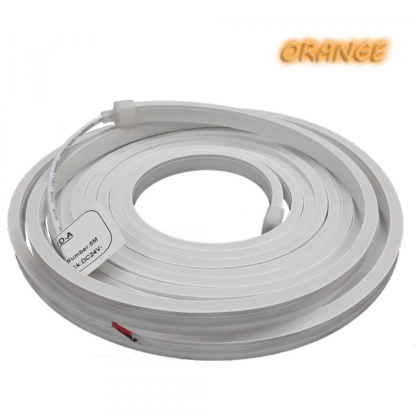 Світлодіодний неон 2835-120-IP65-O-6-24 W16C0TD-A Помаранчовий orange Україна