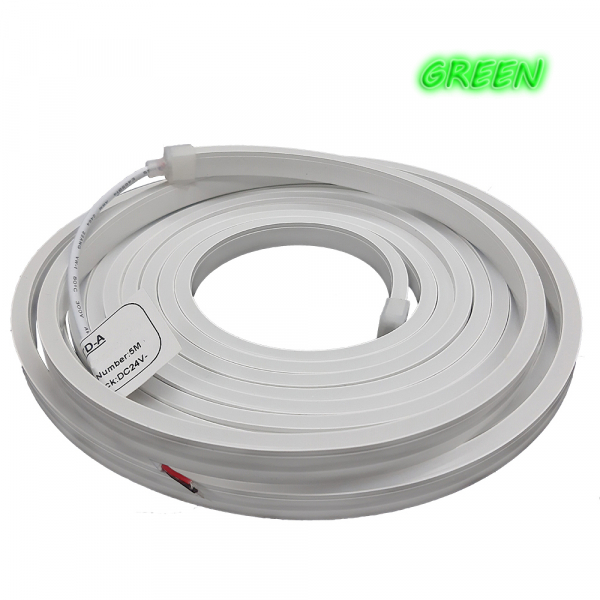 Світлодіодний неон 2835-120-IP65-G-6-24 W16C0TD-A Зелений green Україна