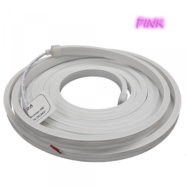 Світлодіодний неон 2835-120-IP65-Pk-6-24 W16C0TD-A Рожевий pink Україна