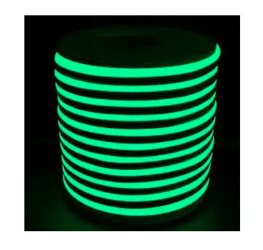 LED неон 220В Зелений 8х16мм GL 2835-120 IP68 10Вт