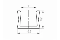 LED профіль MICRO накладний 10-8 мм по 3м